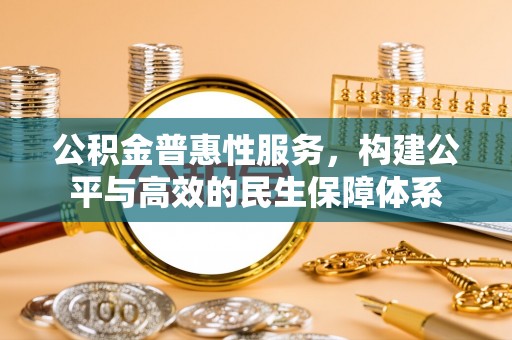泸水公积金普惠性服务，构建公平与高效的民生保障体系