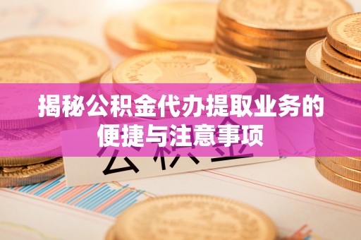 泸水揭秘公积金代办提取业务的便捷与注意事项