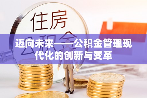 泸水迈向未来——公积金管理现代化的创新与变革