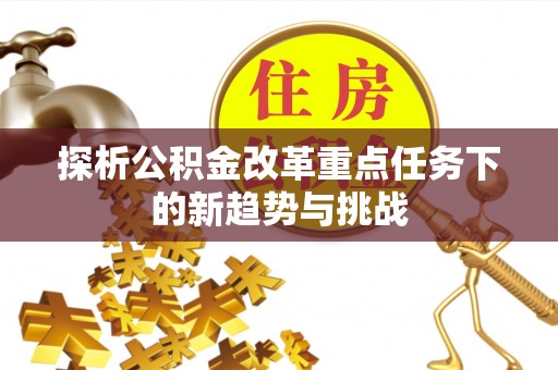 泸水探析公积金改革重点任务下的新趋势与挑战