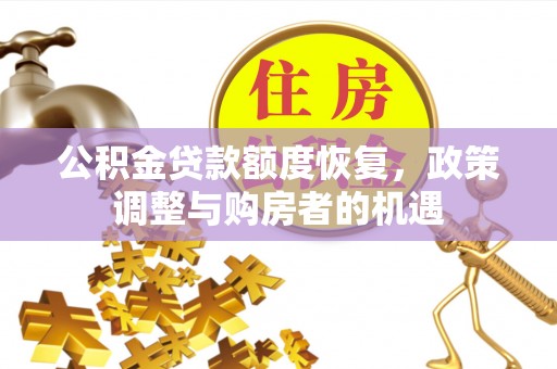 泸水公积金贷款额度恢复，政策调整与购房者的机遇