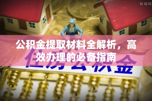 泸水公积金提取材料全解析，高效办理的必备指南
