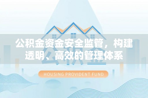 泸水公积金资金安全监管，构建透明、高效的管理体系
