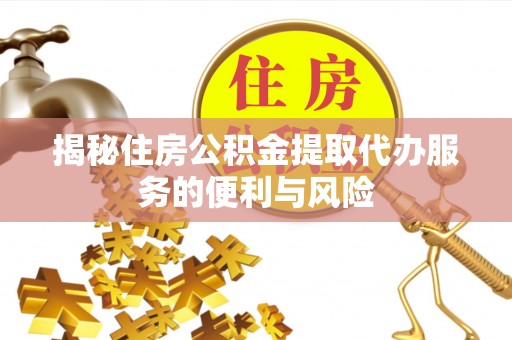 泸水揭秘住房公积金提取代办服务的便利与风险