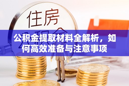 泸水公积金提取材料全解析，如何高效准备与注意事项