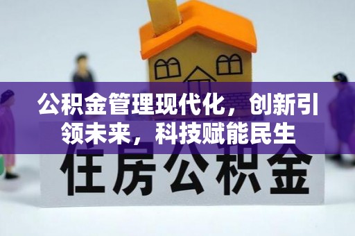 泸水公积金管理现代化，创新引领未来，科技赋能民生