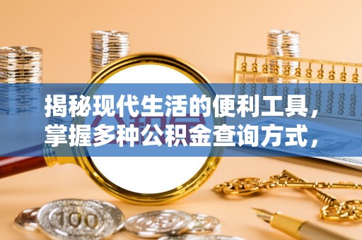 泸水揭秘现代生活的便利工具，掌握多种公积金查询方式，让财富管理更轻松