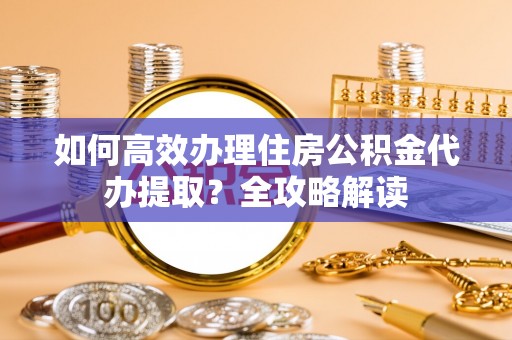 泸水如何高效办理住房公积金代办提取？全攻略解读