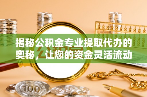 泸水揭秘公积金专业提取代办的奥秘，让您的资金灵活流动
