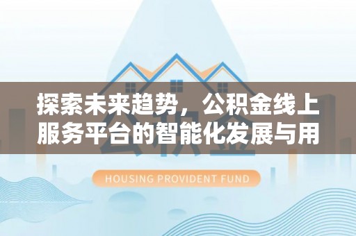 泸水探索未来趋势，公积金线上服务平台的智能化发展与用户便利性提升