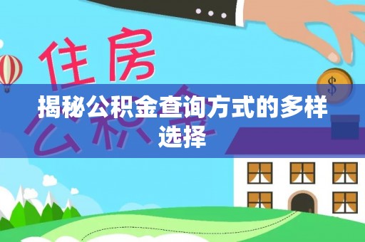 泸水揭秘公积金查询方式的多样选择