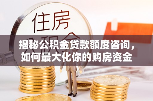 泸水揭秘公积金贷款额度咨询，如何最大化你的购房资金