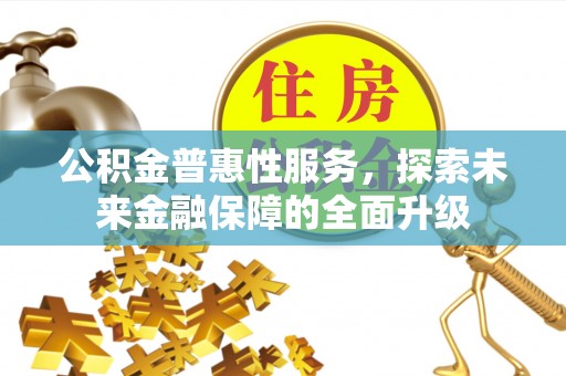 泸水公积金普惠性服务，探索未来金融保障的全面升级