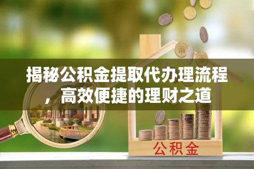 泸水揭秘公积金提取代办理流程，高效便捷的理财之道