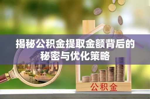 泸水揭秘公积金提取金额背后的秘密与优化策略