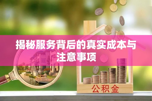 泸水揭秘服务背后的真实成本与注意事项