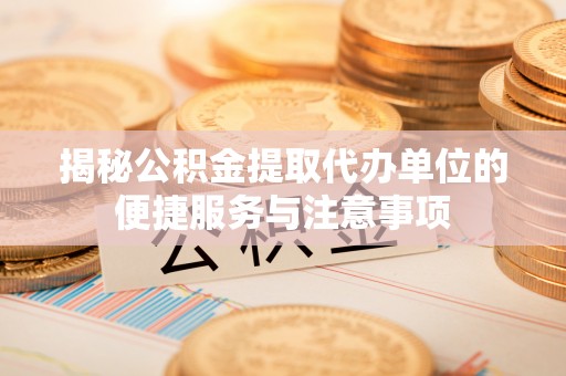 泸水揭秘公积金提取代办单位的便捷服务与注意事项