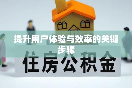 泸水提升用户体验与效率的关键步骤