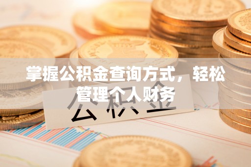 泸水掌握公积金查询方式，轻松管理个人财务