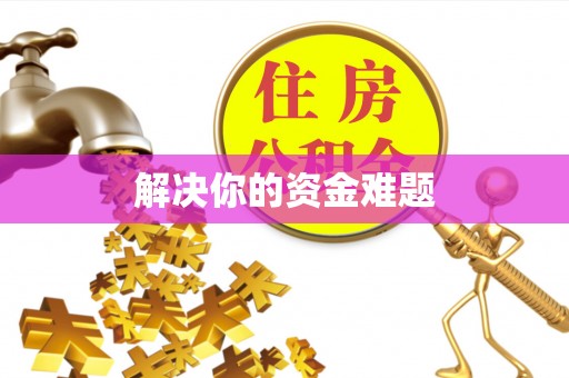 泸水解决你的资金难题