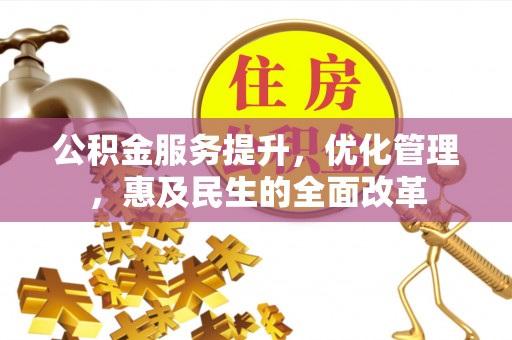 泸水公积金服务提升，优化管理，惠及民生的全面改革