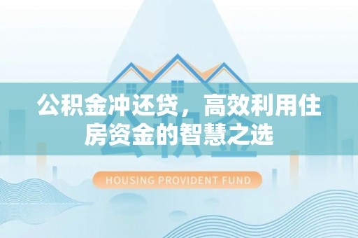 泸水公积金冲还贷，高效利用住房资金的智慧之选