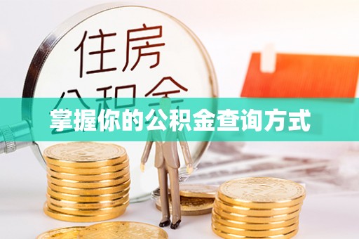 泸水掌握你的公积金查询方式