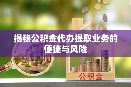 泸水揭秘公积金代办提取业务的便捷与风险
