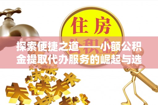 泸水探索便捷之道——小额公积金提取代办服务的崛起与选择
